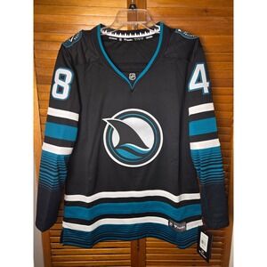 San Jose Sharks Hertl Fanatics Breakaway Alt Jersey Womens Large